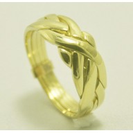 Aliança em Ouro Amarelo 18K  Turca Trabalhado.